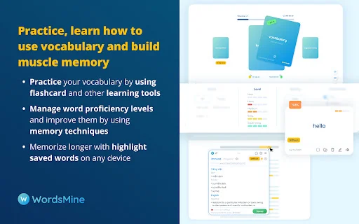 WordsMine: Tingkatkan Kosakata Bahasa Inggris Anda dengan Mudah - Screenshot 6