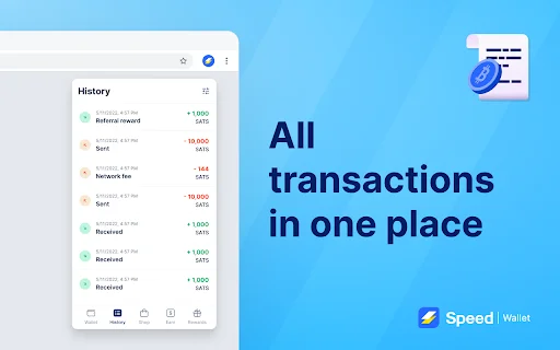 Speed Bitcoin Lightning Wallet: Kirim BTC Instan di Chrome - Screenshot 3