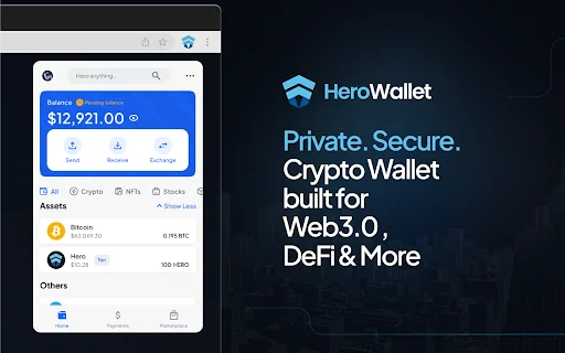 Unduh Hero Wallet Terbaru – Dompet Kripto Multi-Chain Aman - Screenshot 1