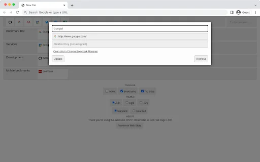 BNTP: Bookmarks in New Tab Page – Kelola Bookmark Jadi Mudah - Screenshot 3